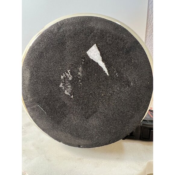 Vtg Diamond-Cut Champaign Glass Table Lamp Tear drop Silver-tone Base Medieval - Picture 8 of 8